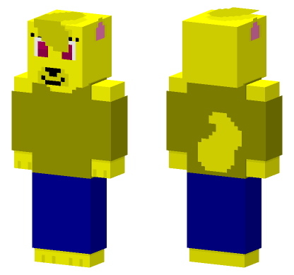 Friend 4927707 Yellow Outfit Minecraft Bedrock skin