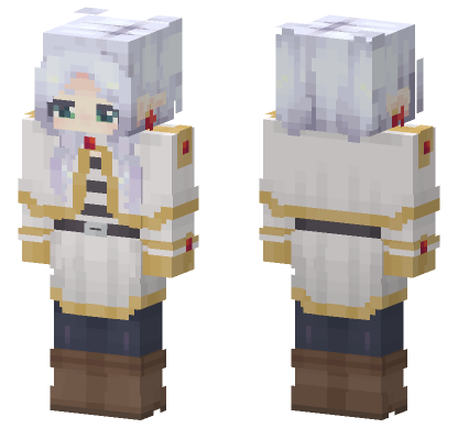 Frieren Anime Skin Minecraft Bedrock skin