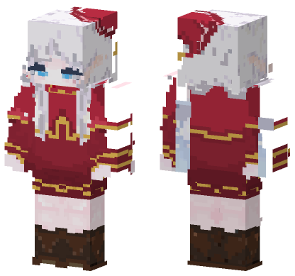 Frieren Christmas Elf Minecraft Bedrock skin