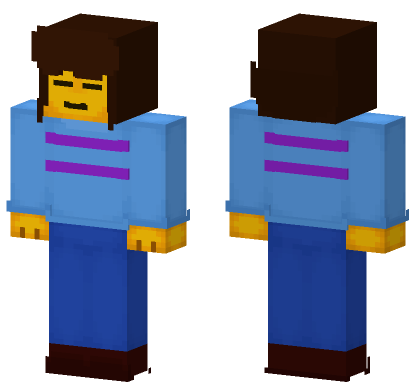Frisk 128x Minecraft Bedrock skin