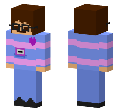 Frisk Perseverance Minecraft Bedrock skin