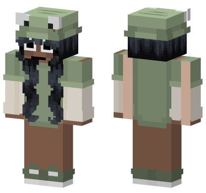 Froggy Girl Minecraft Bedrock skin