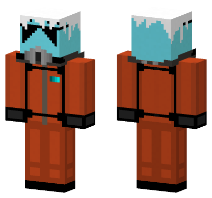 Frozen Ice Mad Scientist Steve Minecraft Bedrock skin