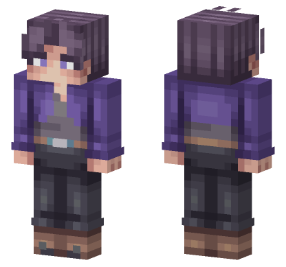 Fumori Purple Hoodie Minecraft Bedrock skin