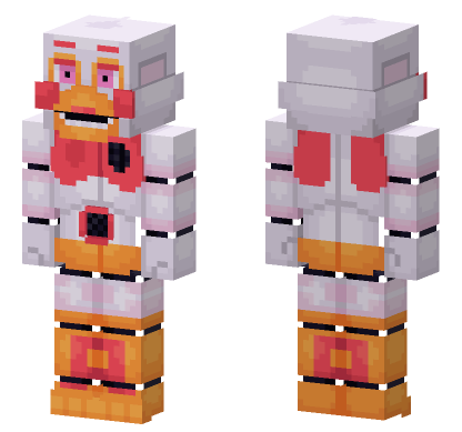 Funtime Chica FNAF Skin Minecraft Bedrock skin