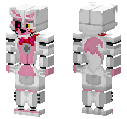 Funtime Foxy Corrupted Minecraft Bedrock skin
