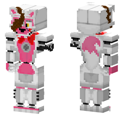 Funtime Foxy Skin Minecraft Bedrock skin