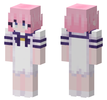Futarigotoh Pink Hair Minecraft Bedrock skin