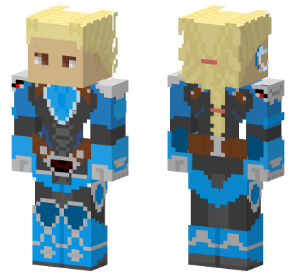 Futuristic Blue Armor Minecraft Bedrock skin