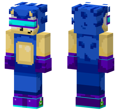 Futuristic Sonic Minecraft Bedrock skin