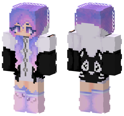 Galaxy Girl Minecraft Bedrock skin