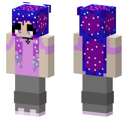 Galaxy Girl Skin Minecraft Bedrock skin