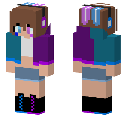 Gamerlucymoon Girl Outfit Minecraft Bedrock skin
