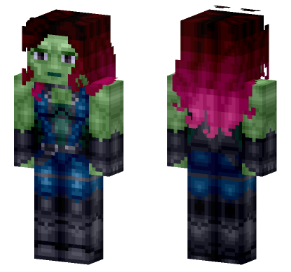 Gamora Guardians Of The Galaxy Minecraft Bedrock skin