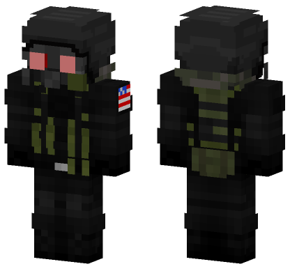 Gasmask 2 Minecraft Bedrock skin