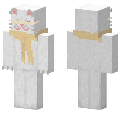 Gato Cat Blanco Minecraft Bedrock skin