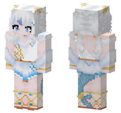 Gawr Gura Hololive EN Minecraft Bedrock skin