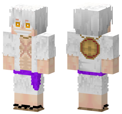 Gear 5 Luffy Minecraft Bedrock skin
