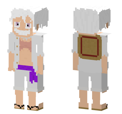 Gear 5 Luffy One Piece Minecraft Bedrock skin