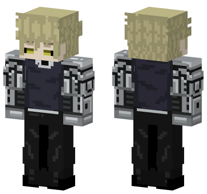 Genos Cyborg Destructive One Punch Minecraft Bedrock skin