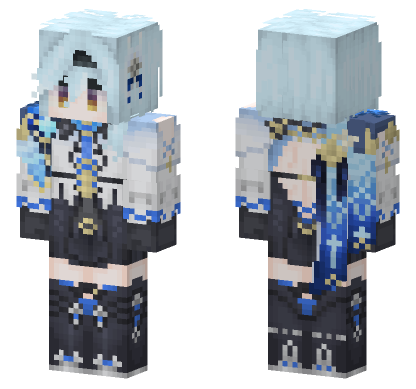 Genshin Eula Skin Minecraft Bedrock skin