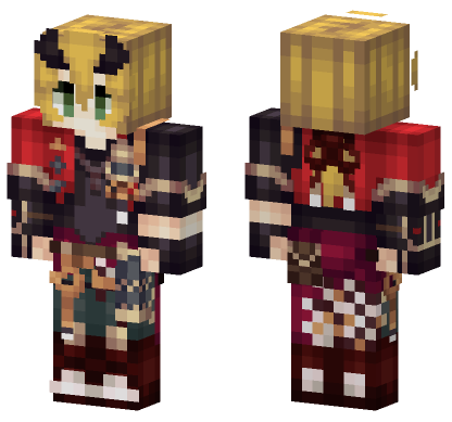 Genshin Impact Thoma Minecraft Bedrock skin