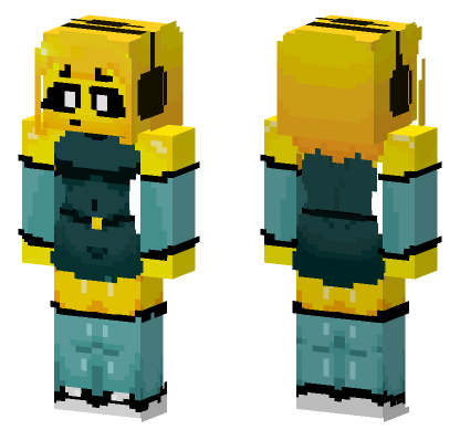 Geometry Dash Female Hard Minecraft Bedrock skin