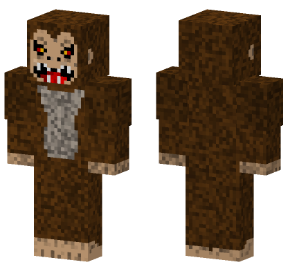 George The Ape Rampage Minecraft Bedrock skin