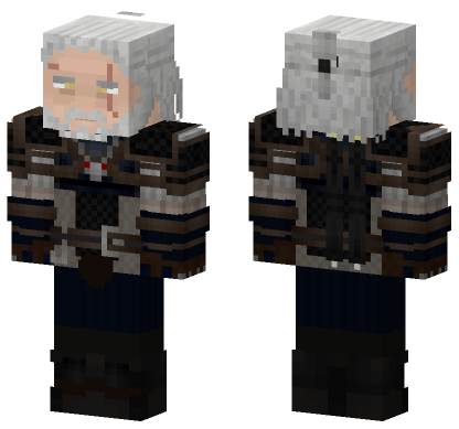 Geralt Of Rivia The Witcher Minecraft Bedrock skin