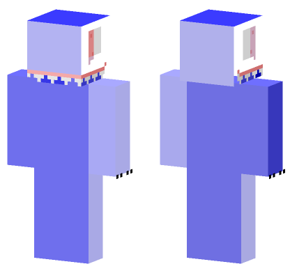 Ghost Blue Raptor Minecraft Bedrock skin