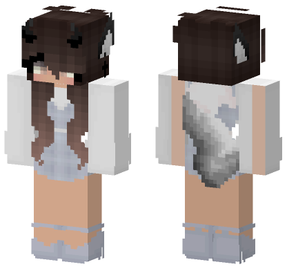Ghostly Girl Outfit Minecraft Bedrock skin