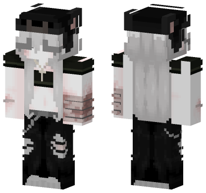 Ghostly White Hoodie Minecraft Bedrock skin