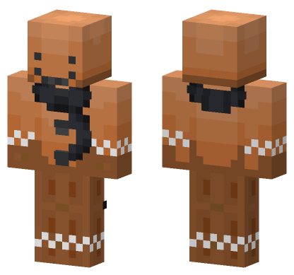 Gingerbread Man Black Scarf Minecraft Bedrock skin