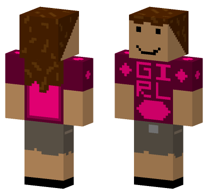 Girl T Shirt Skin Minecraft Bedrock skin