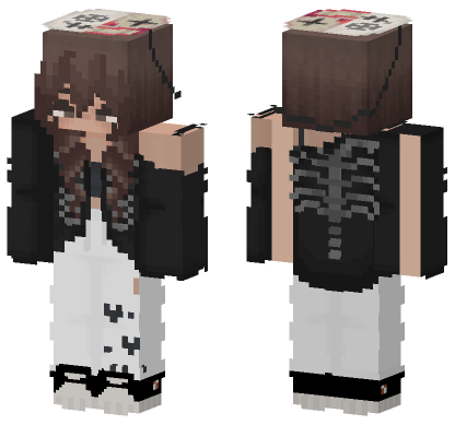 Girl With Mask Minecraft Bedrock skin