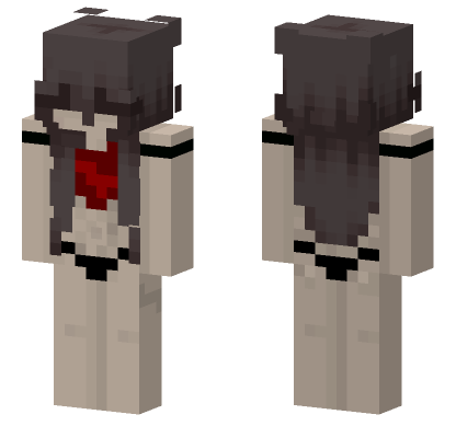 Girl's Red Bikini Top Minecraft Bedrock skin