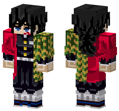 Giyu Tomioka Mark Infinity Minecraft Bedrock skin