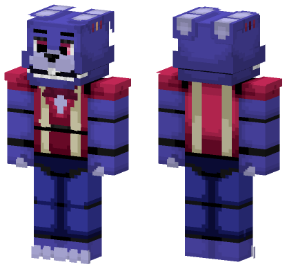 Glamrock Bonnie FNAF SB Minecraft Bedrock skin