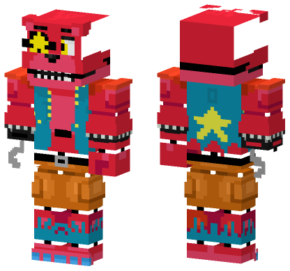 Glamrock Foxy Skin Minecraft Bedrock skin