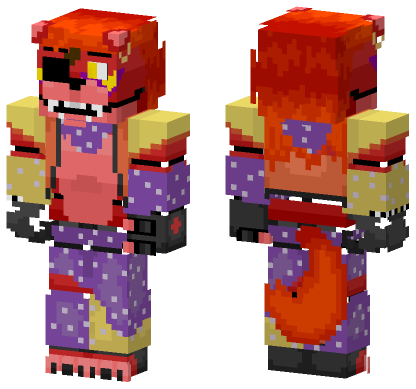 Glamrock Foxy V1 Minecraft Bedrock skin