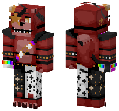 Glamrock Foxy V2 Minecraft Bedrock skin
