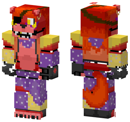 Glamrock Foxy V3 Minecraft Bedrock skin