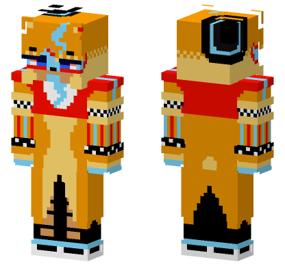 Glamrock Freddy Minecraft Bedrock skin