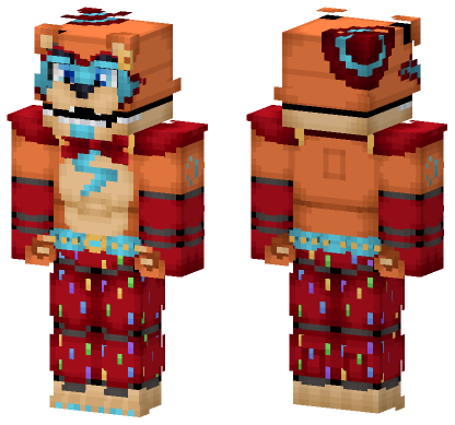 Glamrock Freddy Fanmade V2 Minecraft Bedrock skin