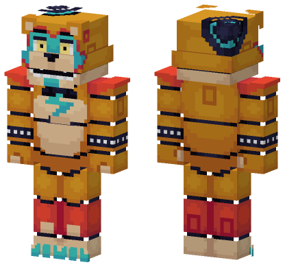 Glamrock Freddy Five Nights Minecraft Bedrock skin
