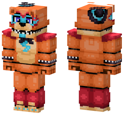 Glamrock Freddy Security Bear Minecraft Bedrock skin