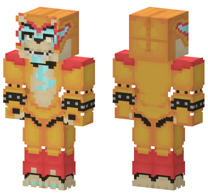 Glamrock Freddy Skin Minecraft Bedrock skin