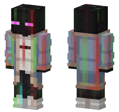 Glitchy Enderman Skin Minecraft Bedrock skin