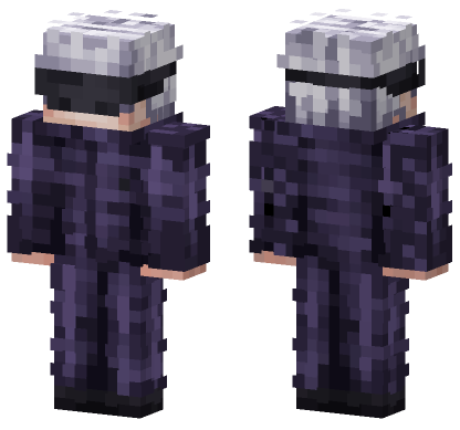Gojo Satoru Blindfold Minecraft Bedrock skin