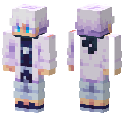 Gojo Satoru Robe Minecraft Bedrock skin